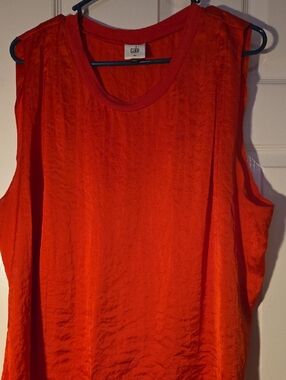 CAbi Bright Red Sleeveless Tank Top